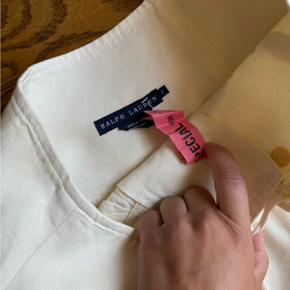 VTG Ralph Lauren Lace Up Linen Skirt - Picture 4 of 9